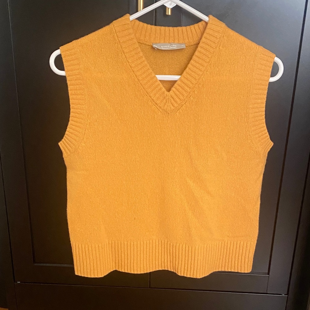Everlane Women's V-Neck Sweater Vest - marigold